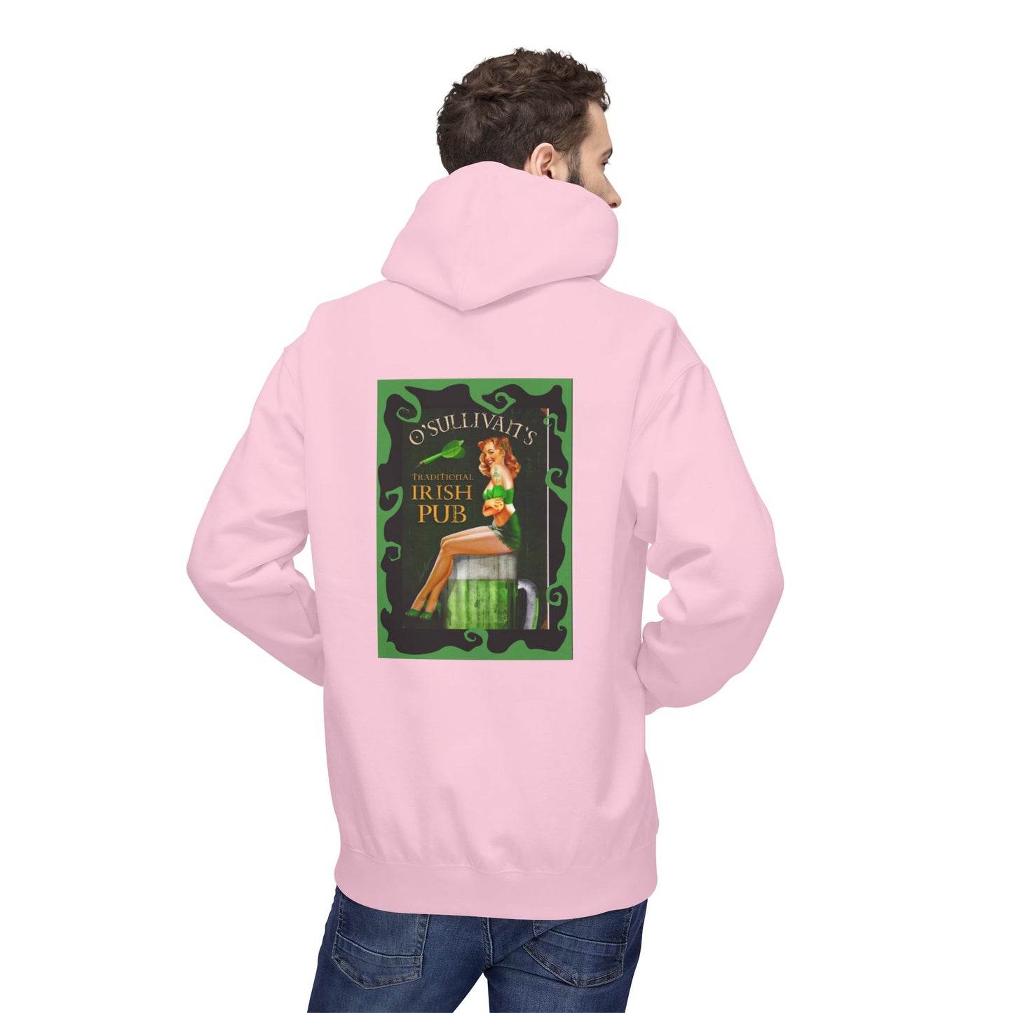 Felpa Unisex con cappuccio e stampa esclusiva T&t21 Irish Pub