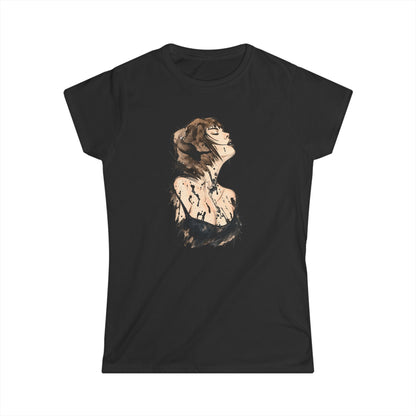 Women's Black Crewneck Tee — Classic Softstyle Everyday T-Shirt