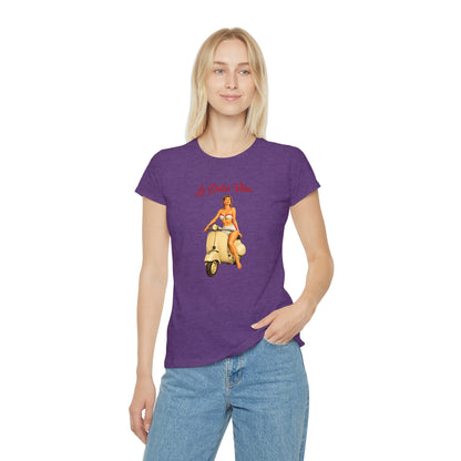 T-shirt donna La Dolce Vita – Maglietta estiva retrò con Vespa vintage