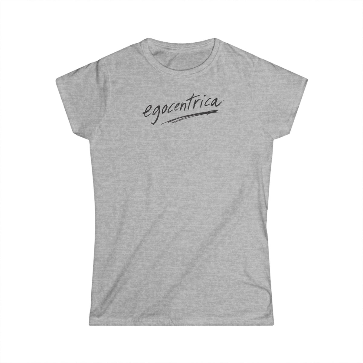 Egocentrica Women's Graphic T-Shirt — Minimal Script Logo Tee