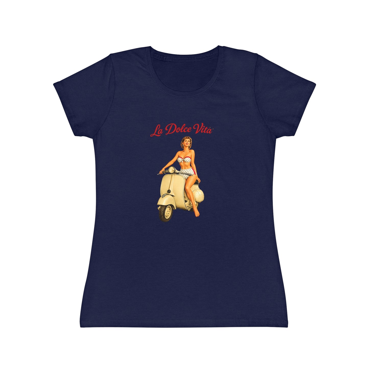 T-shirt donna La Dolce Vita – Maglietta estiva retrò con Vespa vintage
