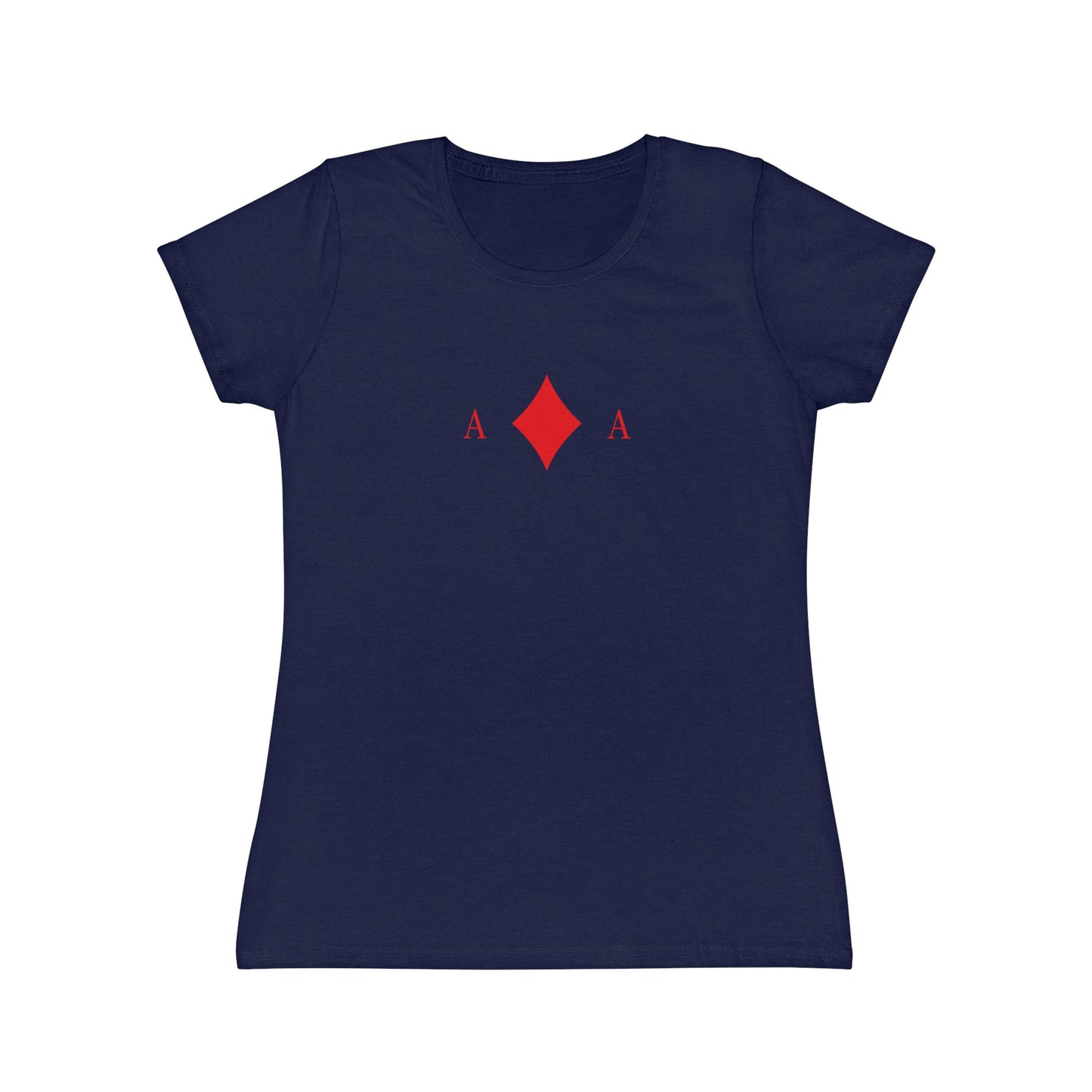 T-shirt Donna Asso di Quadri | Maglietta Minimal Slim Fi