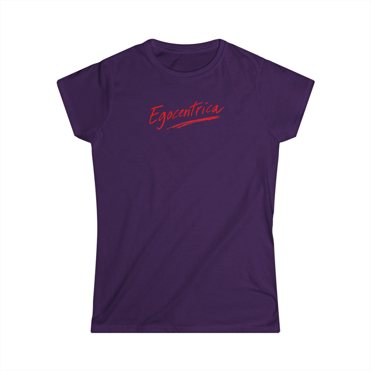 Egocentrica Women’s T-Shirt — Feminine Script Graphic Tee