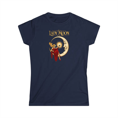 Lady Moon Women's Graphic T-Shirt — Vintage Moon Goddess Design