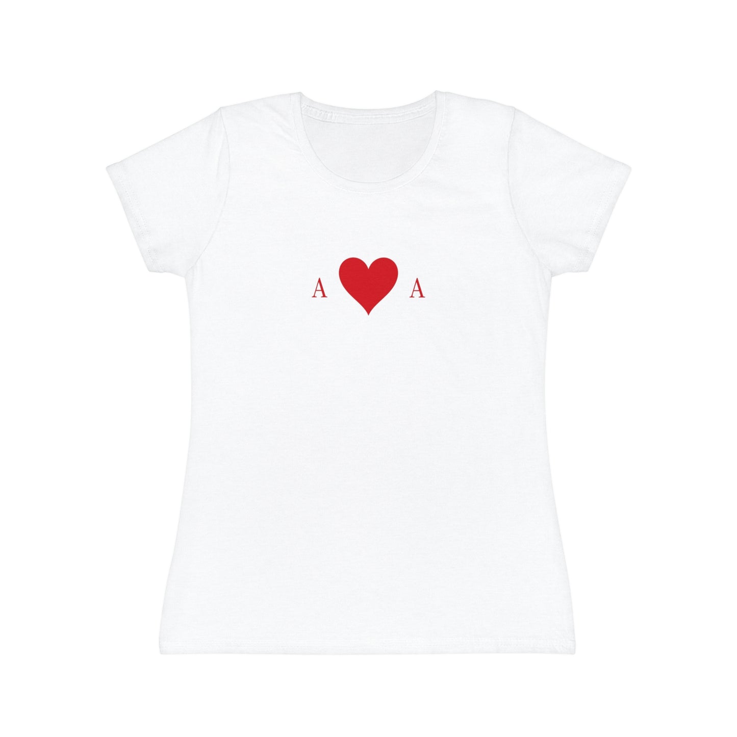 T-shirt Donna Asso di Cuori | Maglietta Minimal Slim Fit
