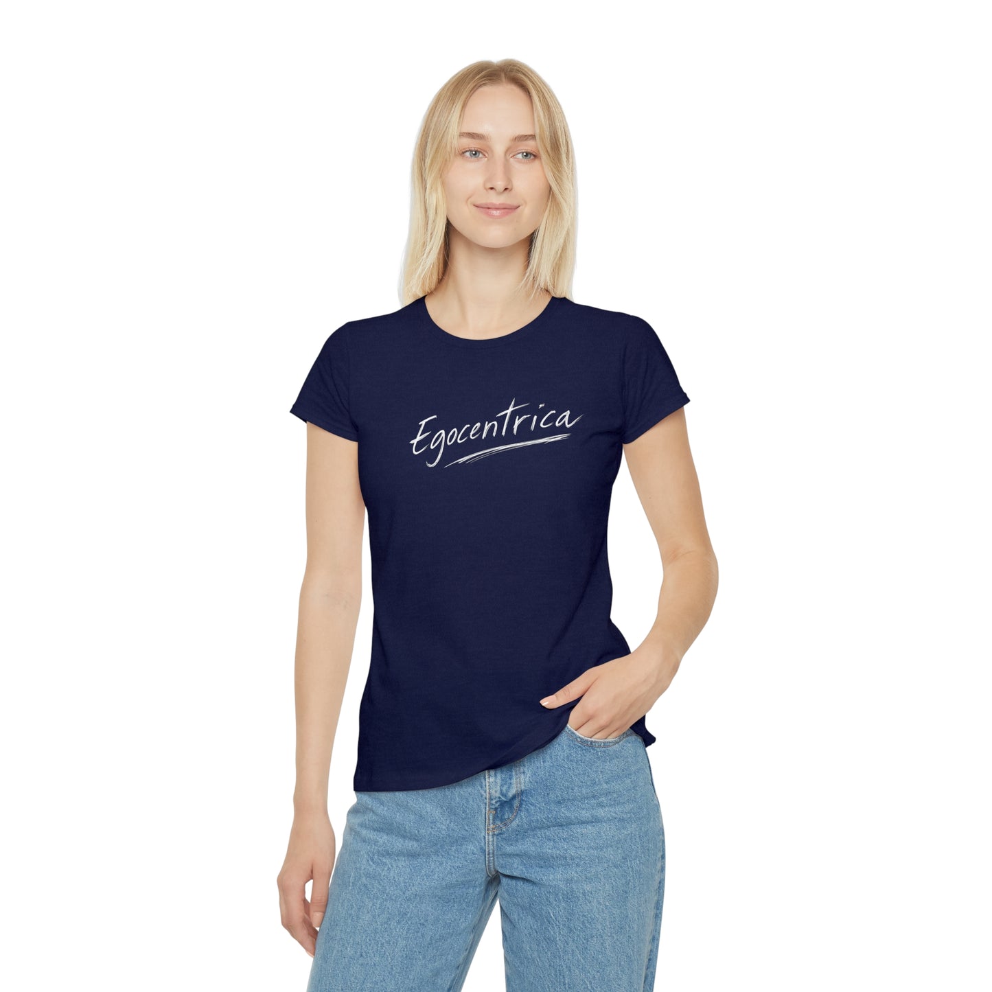 T-Shirt Donna “Egocentrica” Slim Fit in Cotone