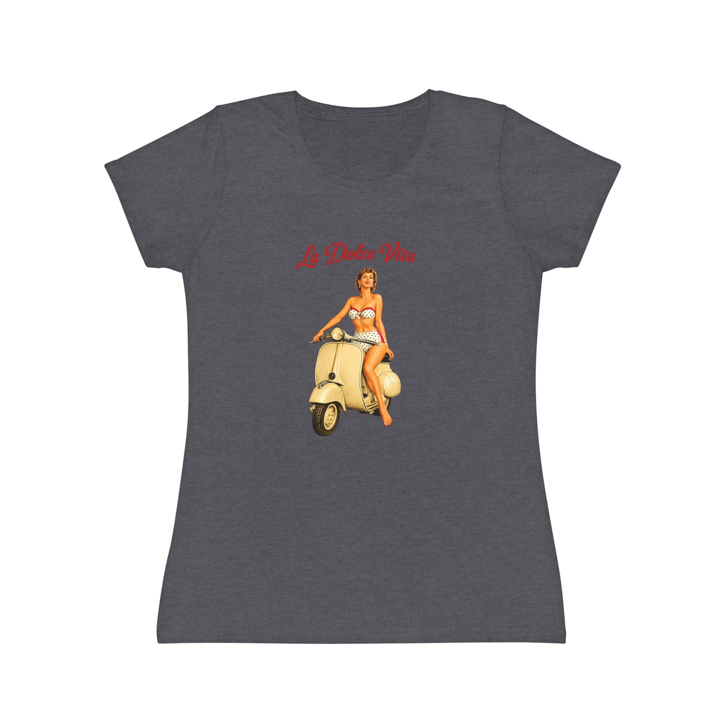 T-shirt donna La Dolce Vita – Maglietta estiva retrò con Vespa vintage