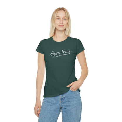 T-Shirt Donna “Egocentrica” Slim Fit in Cotone