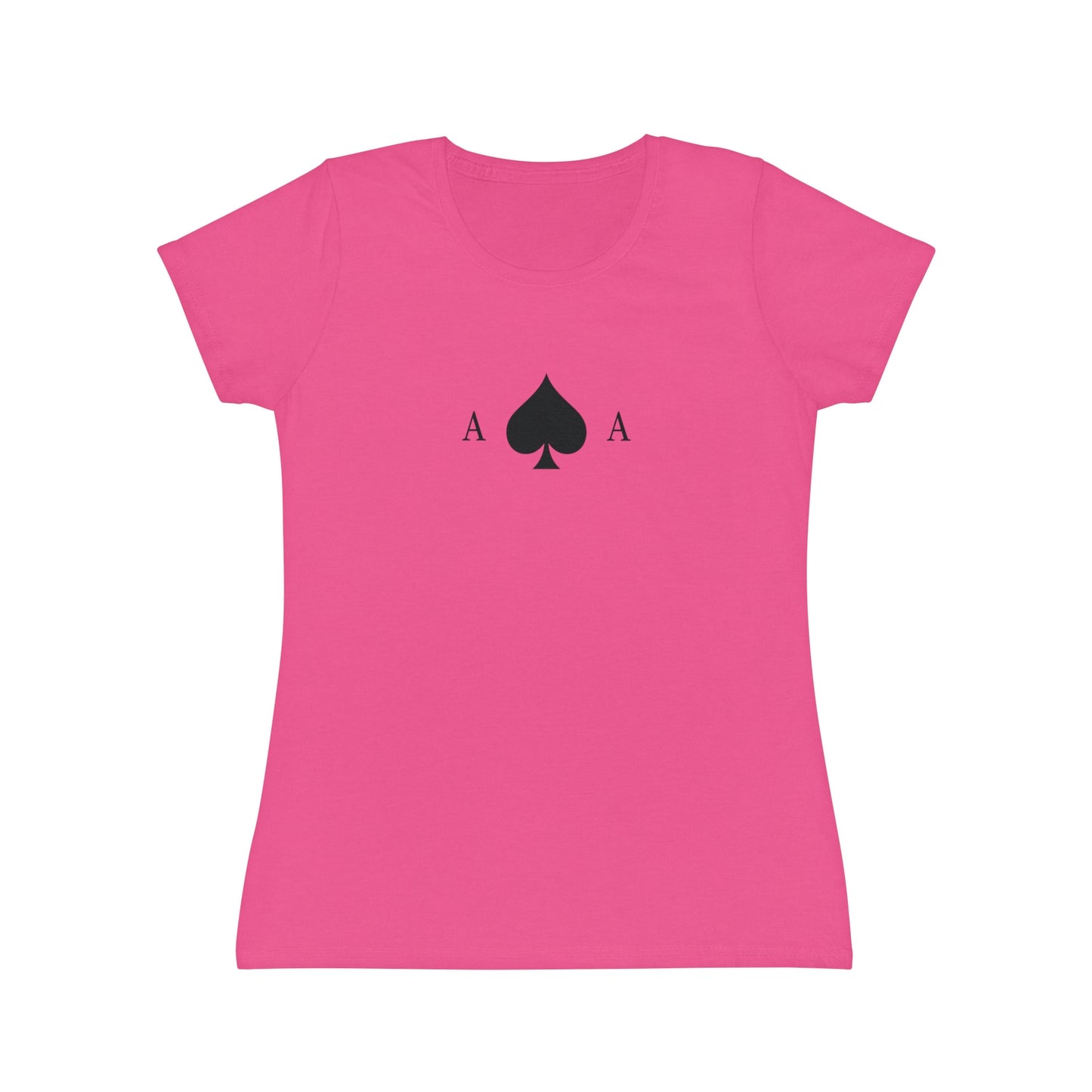 T-shirt Donna Slim Fit Asso di Picche | Maglietta Minimal Carte da Gioco