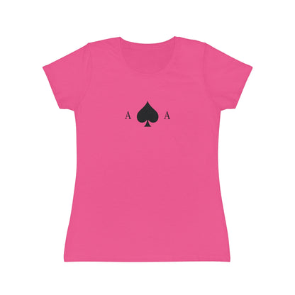 T-shirt Donna Slim Fit Asso di Picche | Maglietta Minimal Carte da Gioco