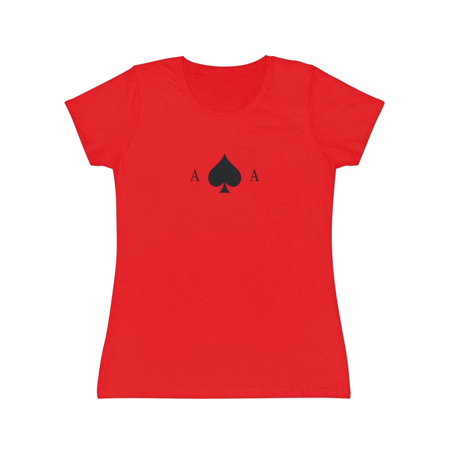 T-shirt Donna Slim Fit Asso di Picche | Maglietta Minimal Carte da Gioco