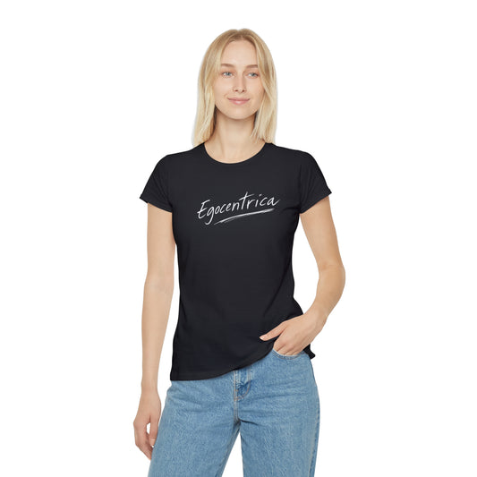 T-Shirt Donna “Egocentrica” Slim Fit in Cotone
