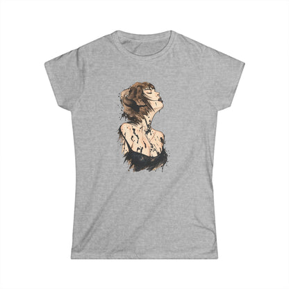 Women's Black Crewneck Tee — Classic Softstyle Everyday T-Shirt