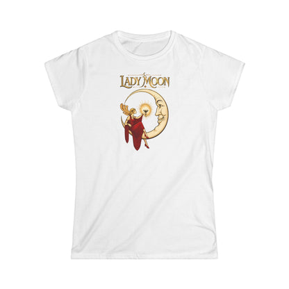 Lady Moon Women's Graphic T-Shirt — Vintage Moon Goddess Design
