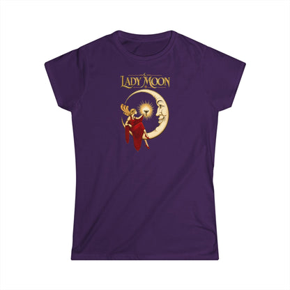Lady Moon Women's Graphic T-Shirt — Vintage Moon Goddess Design