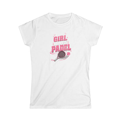 This Girl Loves Padel Women’s T-Shirt – Pink Padel Racket Graphic Tee