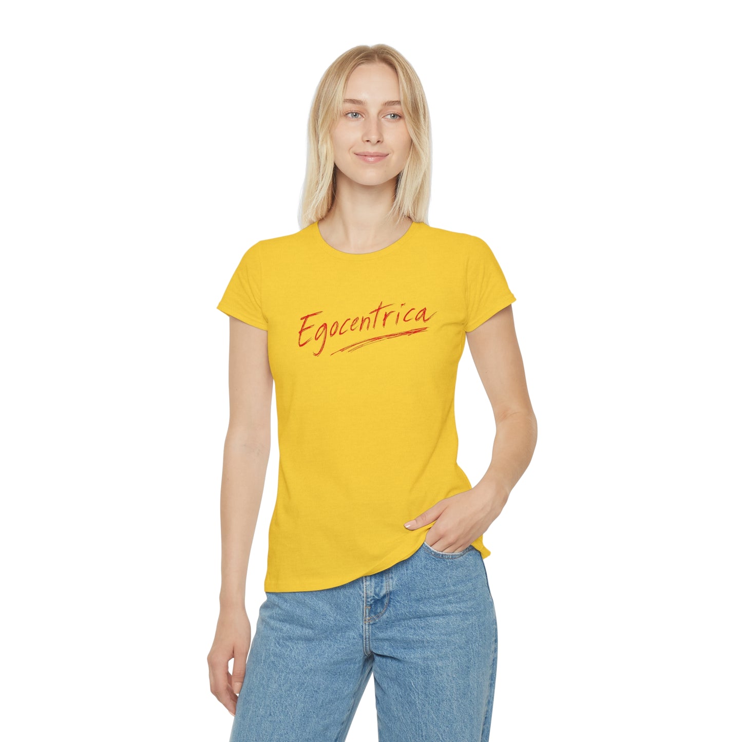 T-Shirt Donna “Egocentrica” Slim Fit in Cotone