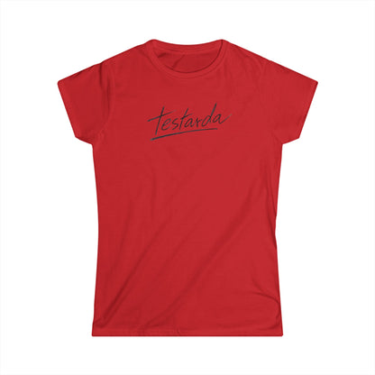 Testarda Script Women's T-Shirt — Italian 'Testarda' Graphic Tee