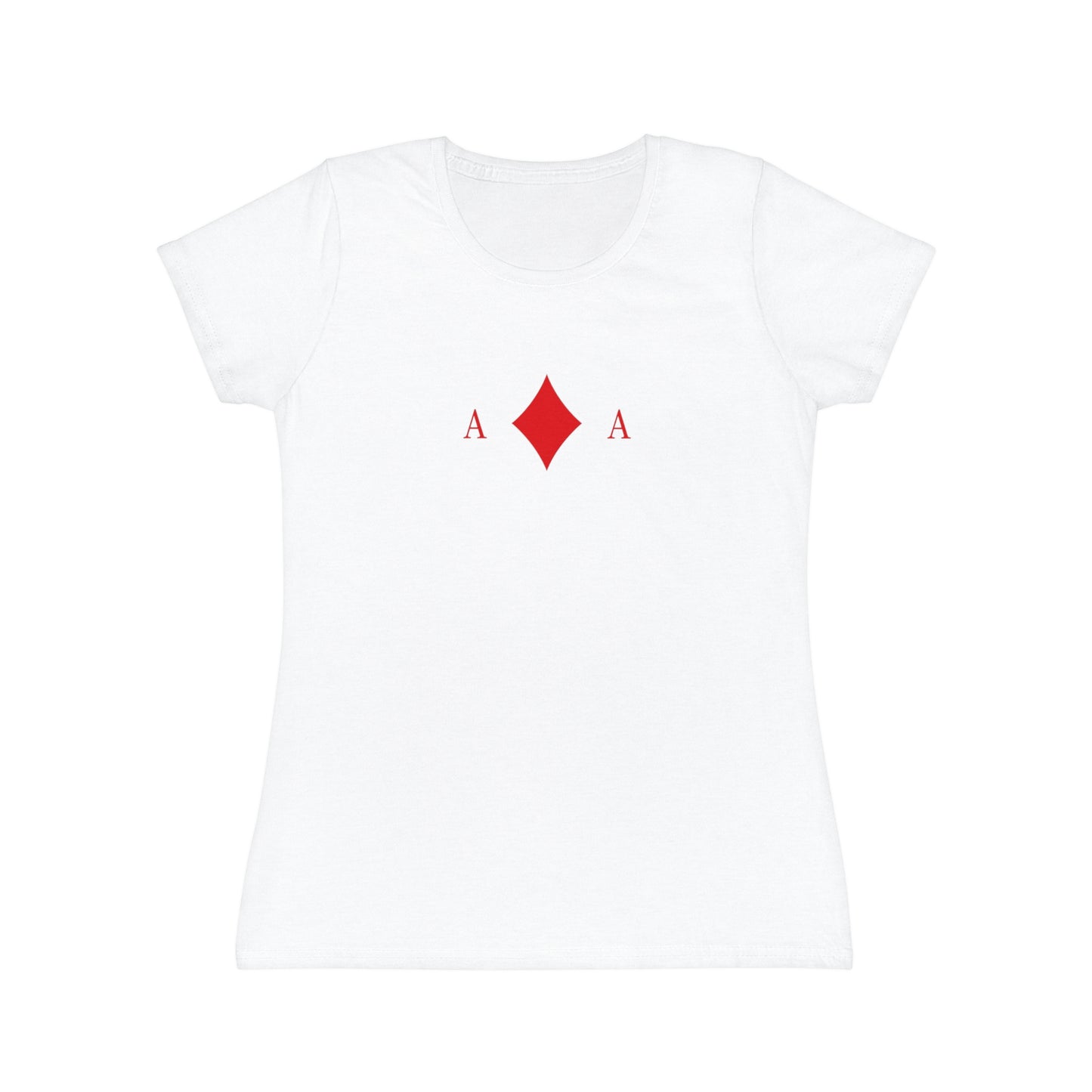 T-shirt Donna Asso di Quadri | Maglietta Minimal Slim Fi