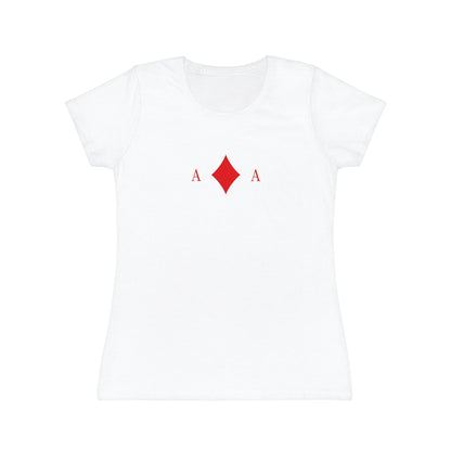 T-shirt Donna Asso di Quadri | Maglietta Minimal Slim Fi