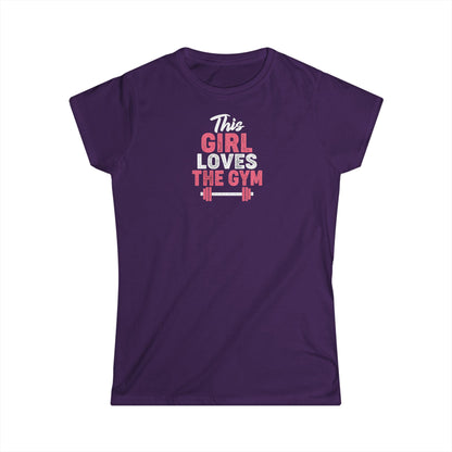 This Girl Loves the Gym Women's T-Shirt — Workout Tee for Gym Girls