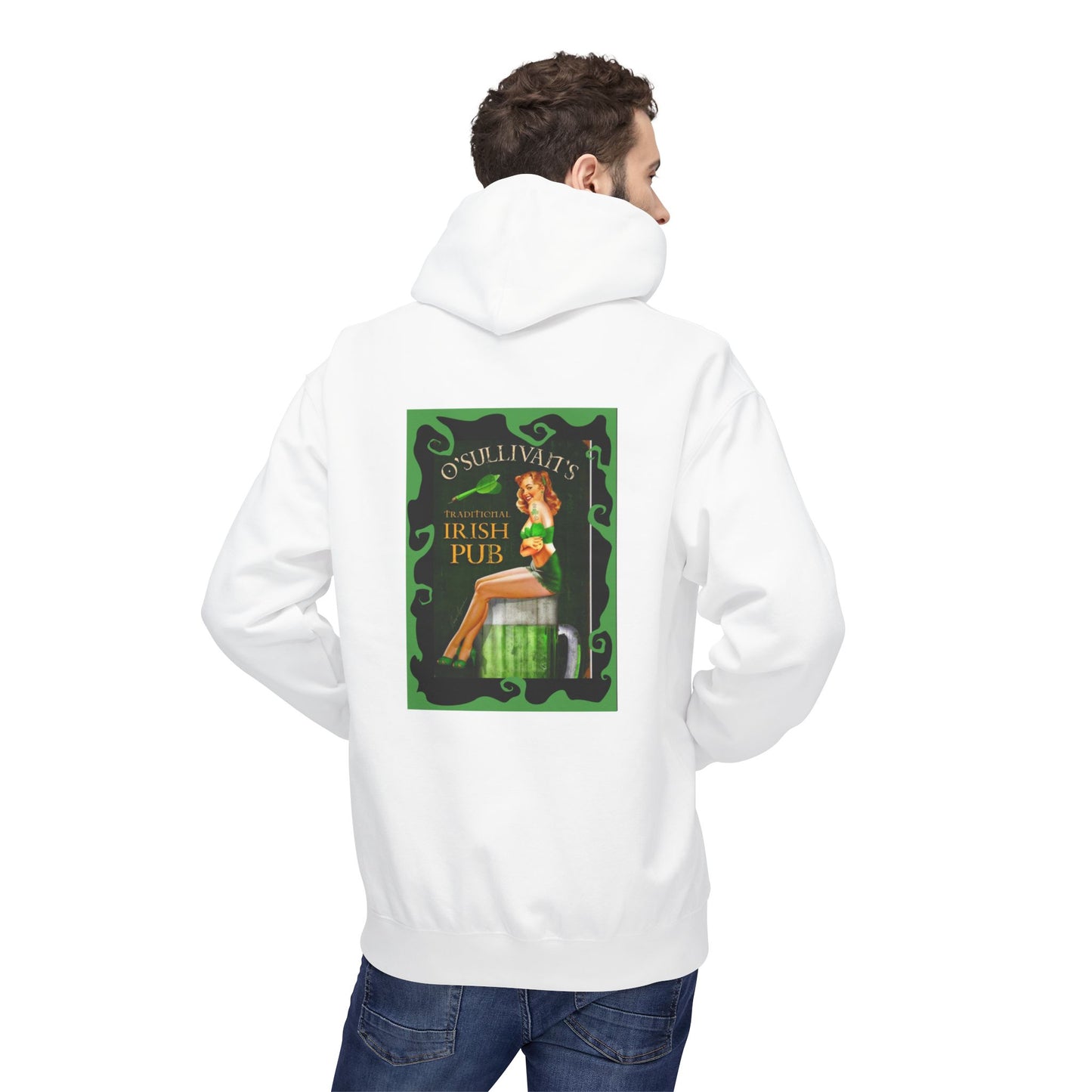 Felpa Unisex con cappuccio e stampa esclusiva T&t21 Irish Pub