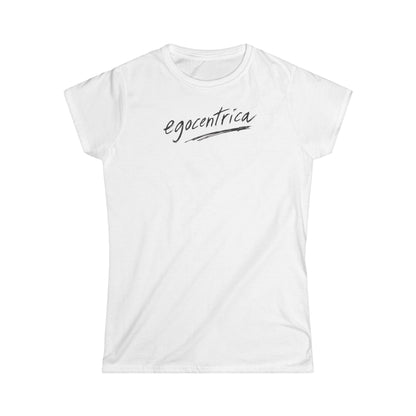 Egocentrica Women's Graphic T-Shirt — Minimal Script Logo Tee