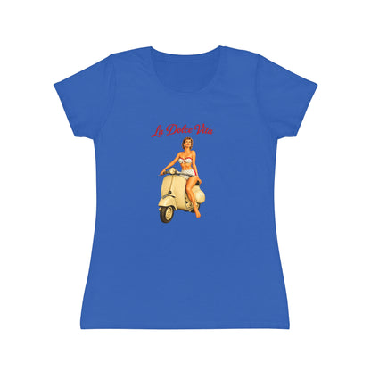T-shirt donna La Dolce Vita – Maglietta estiva retrò con Vespa vintage