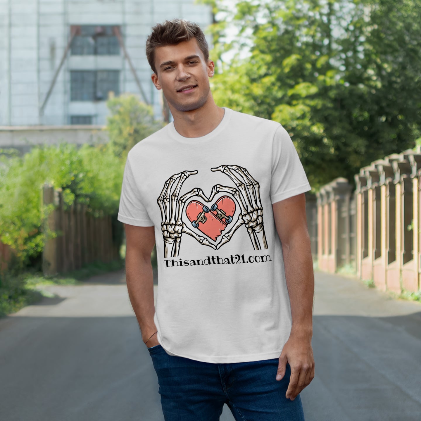 T-Shirt Love Skate Unisex Thisandthat21.com Style