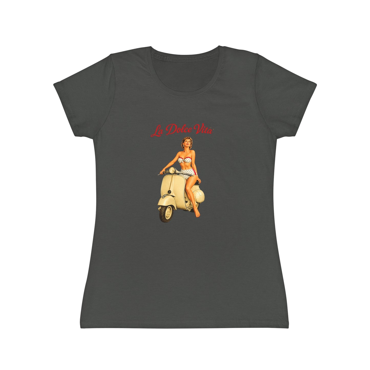 T-shirt donna La Dolce Vita – Maglietta estiva retrò con Vespa vintage
