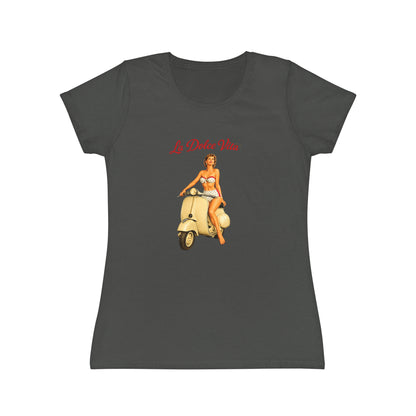 T-shirt donna La Dolce Vita – Maglietta estiva retrò con Vespa vintage
