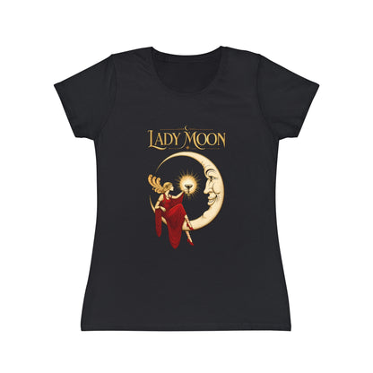 T-Shirt Donna Lady Moon Vintage | Maglietta Grafica Luna e Lanterna