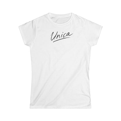 Unica Women's Script T-Shirt — Minimalist Feminine Graphic Tee