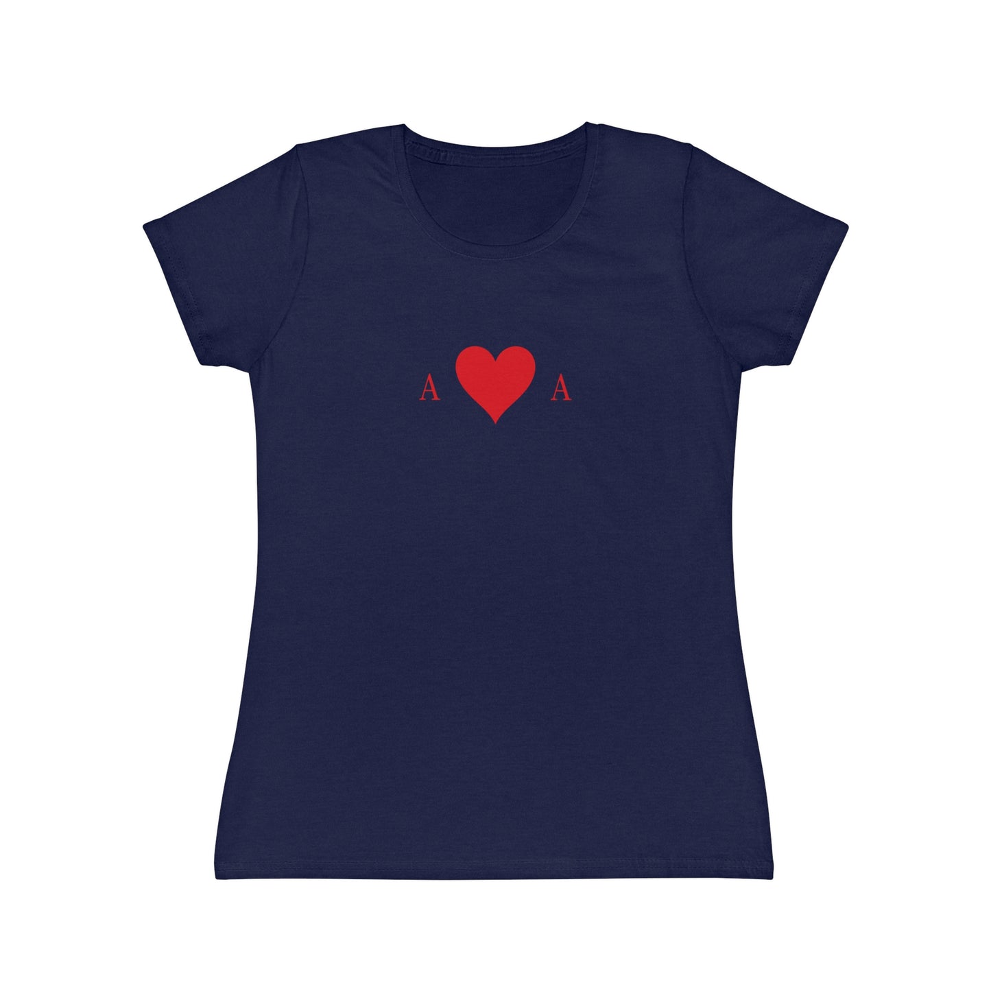 T-shirt Donna Asso di Cuori | Maglietta Minimal Slim Fit