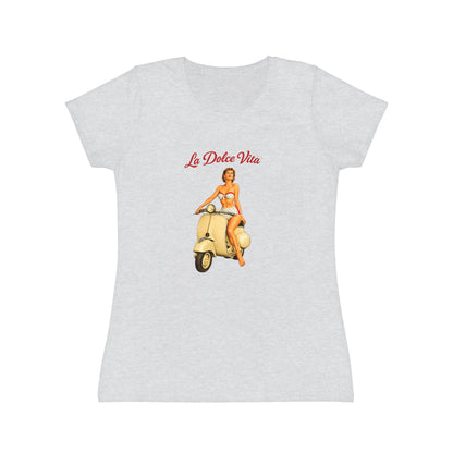 T-shirt donna La Dolce Vita – Maglietta estiva retrò con Vespa vintage