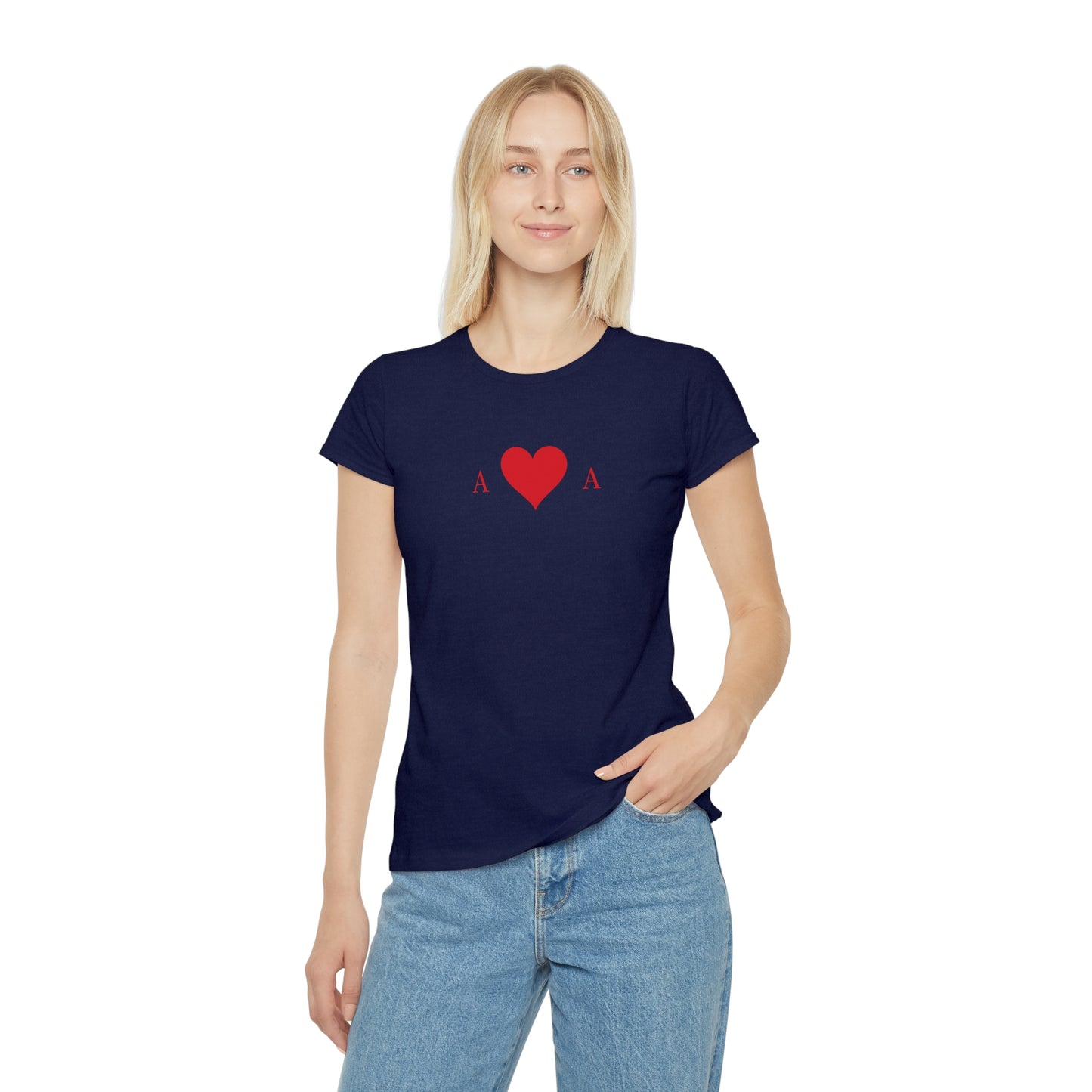 T-shirt Donna Asso di Cuori | Maglietta Minimal Slim Fit