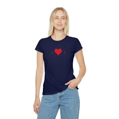T-shirt Donna Asso di Cuori | Maglietta Minimal Slim Fit
