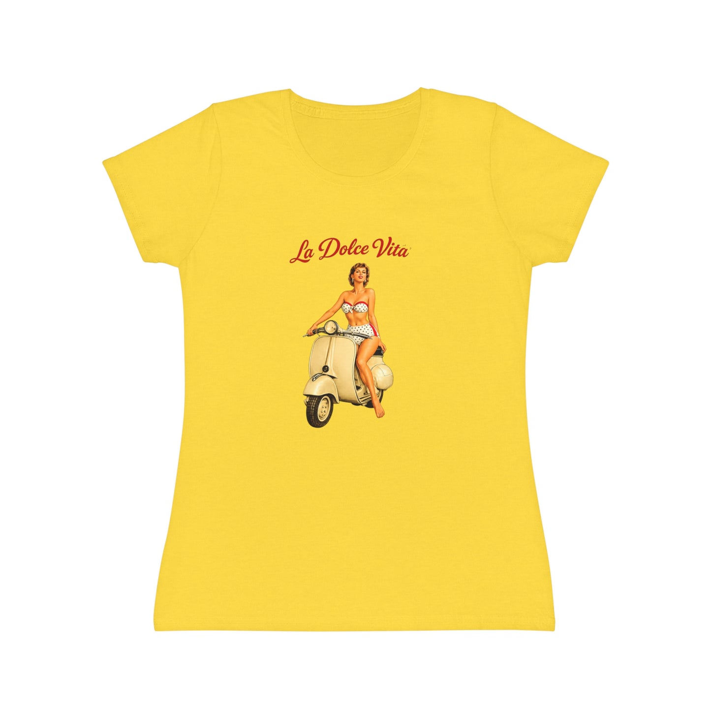 T-shirt donna La Dolce Vita – Maglietta estiva retrò con Vespa vintage