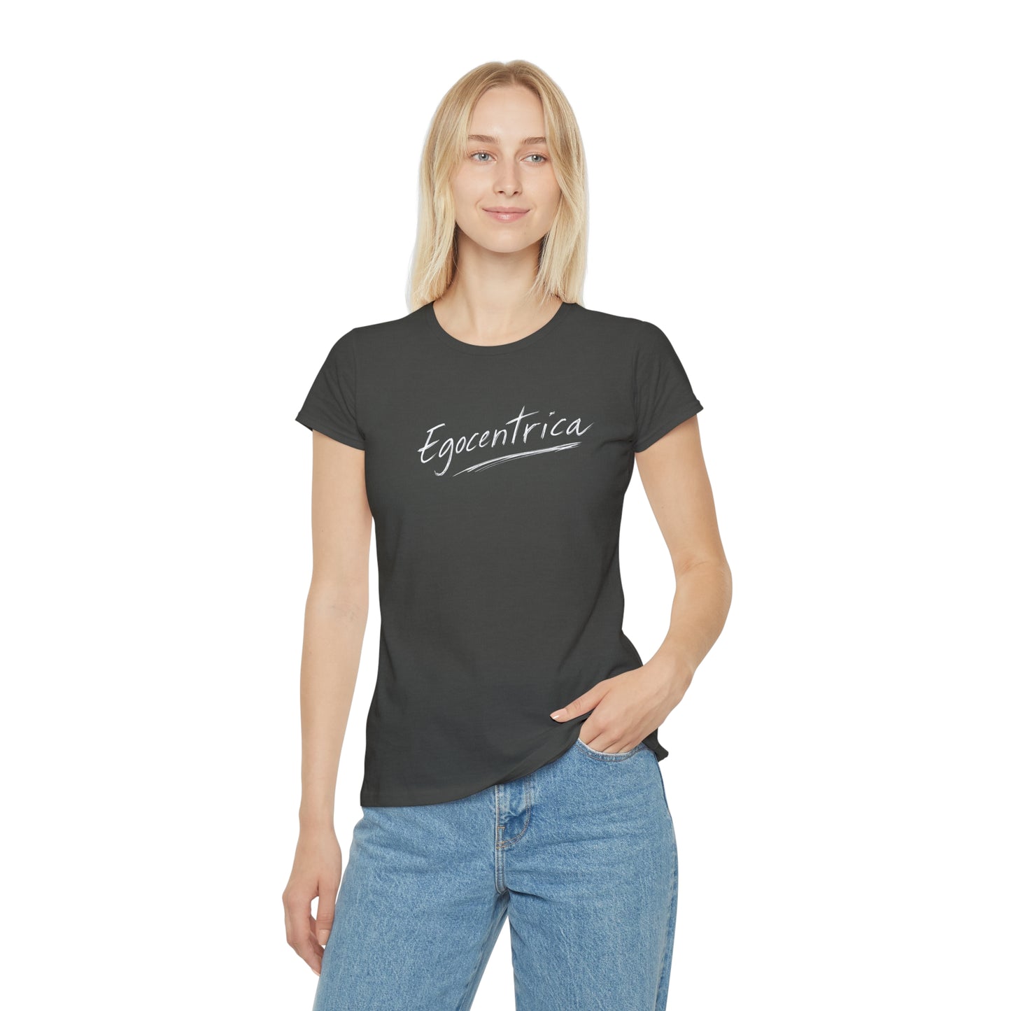 T-Shirt Donna “Egocentrica” Slim Fit in Cotone