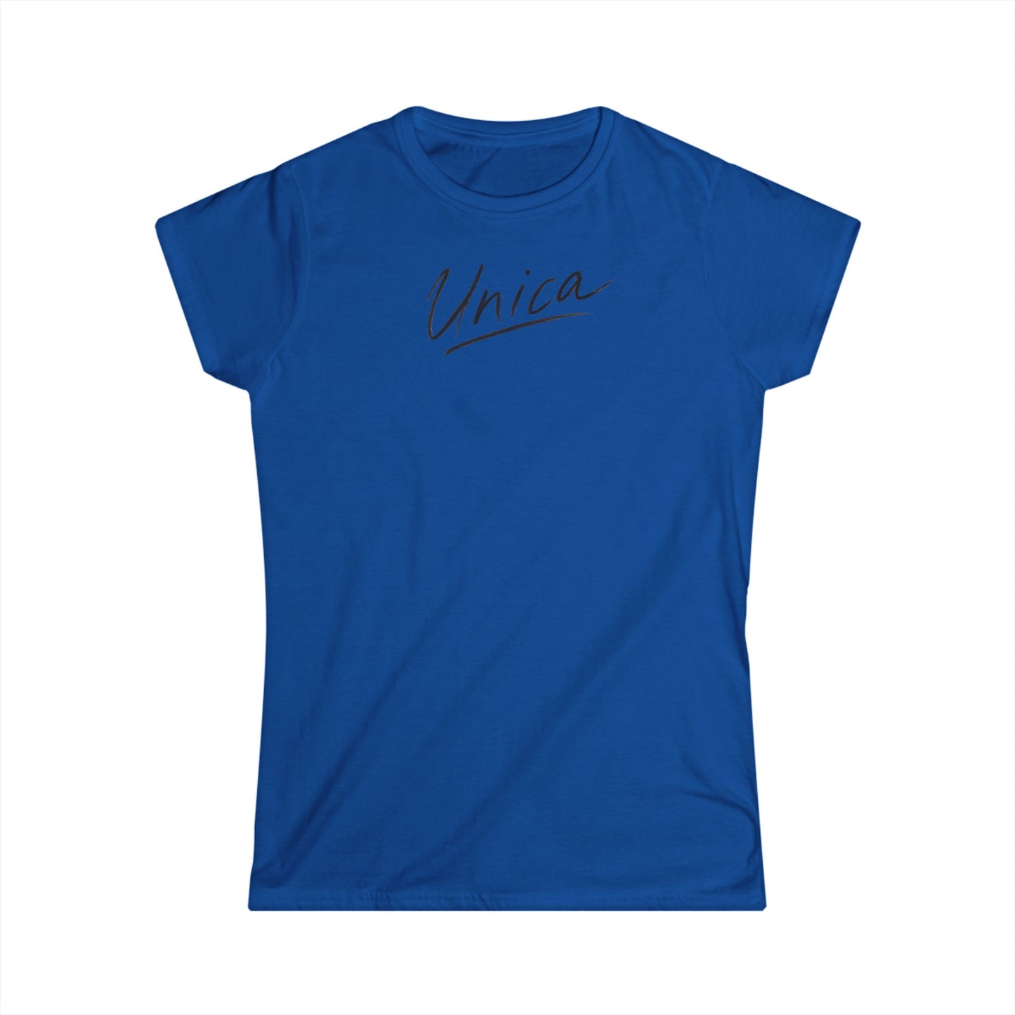 Unica Women's Script T-Shirt — Minimalist Feminine Graphic Tee