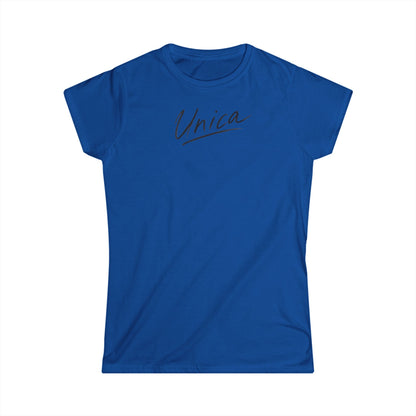 Unica Women's Script T-Shirt — Minimalist Feminine Graphic Tee