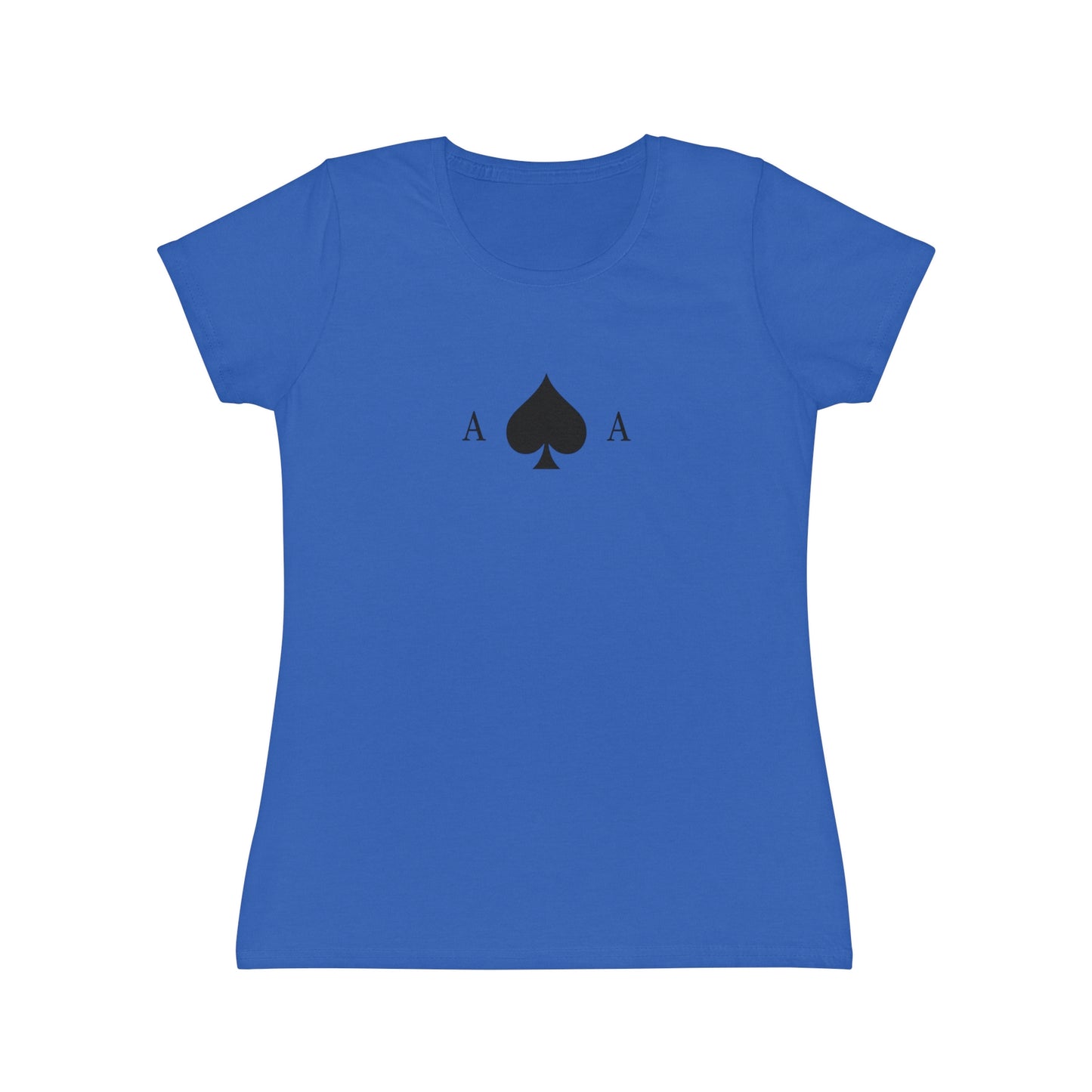 T-shirt Donna Slim Fit Asso di Picche | Maglietta Minimal Carte da Gioco
