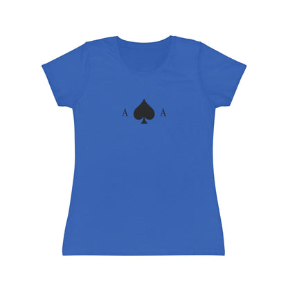 T-shirt Donna Slim Fit Asso di Picche | Maglietta Minimal Carte da Gioco