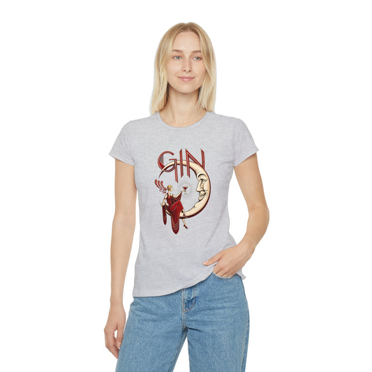 T-shirt donna Luna e Cocktail – Maglietta retrò slim fit con grafica vintage