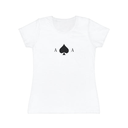 T-shirt Donna Slim Fit Asso di Picche | Maglietta Minimal Carte da Gioco