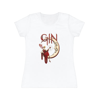 T-shirt donna Luna e Cocktail – Maglietta retrò slim fit con grafica vintage