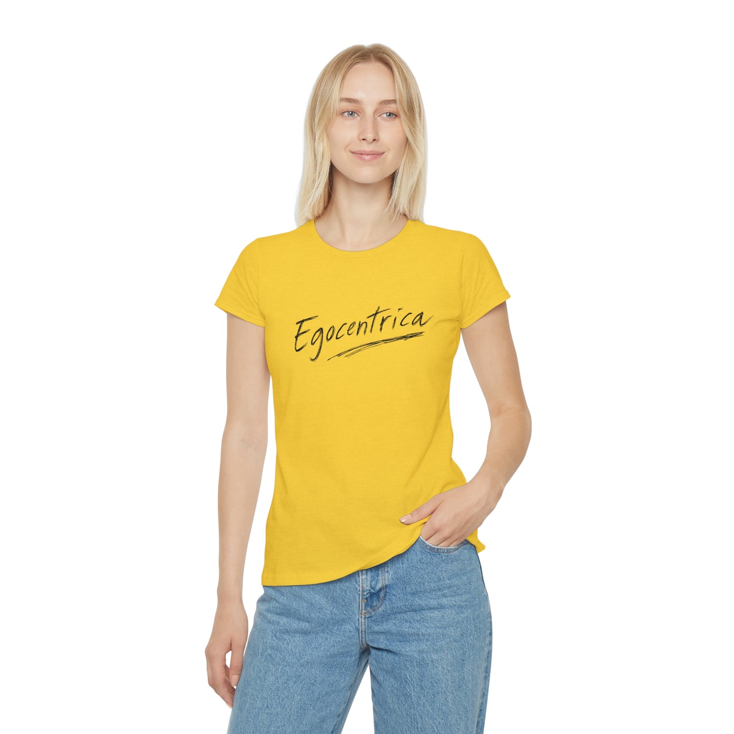 T-Shirt Donna “Egocentrica” Slim Fit in Cotone