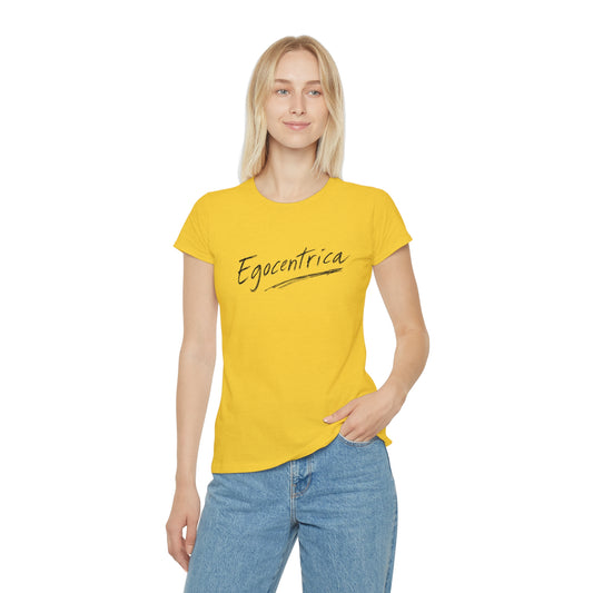 T-Shirt Donna “Egocentrica” Slim Fit in Cotone