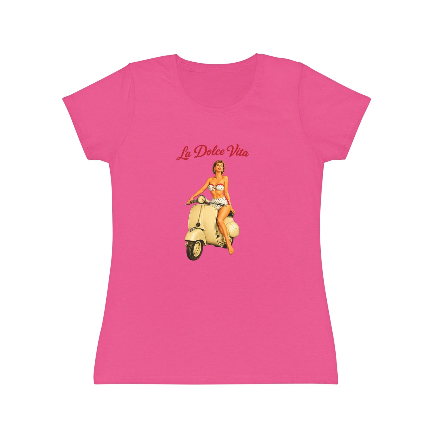 T-shirt donna La Dolce Vita – Maglietta estiva retrò con Vespa vintage