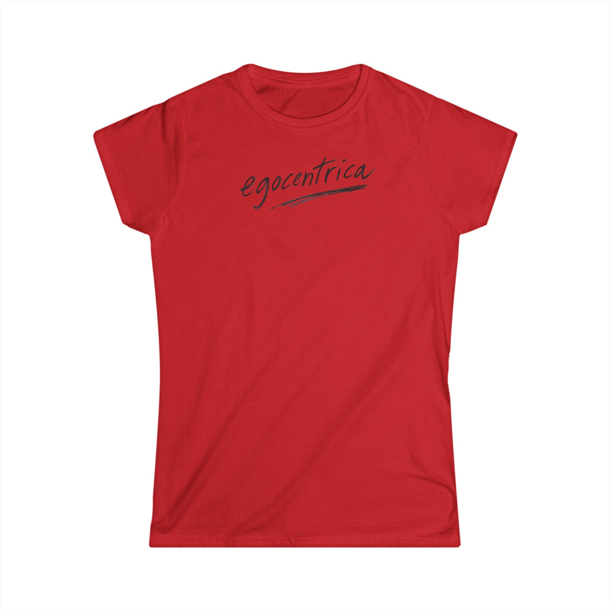 Egocentrica Women's Graphic T-Shirt — Minimal Script Logo Tee